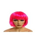 Peruca Cosplay pentru Femei, Stil Colorat, Tunsoare Bob cu Breton, Ideala pentru Carnaval, Halloween si Petreceri, Roz