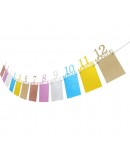 Banner pentru Poze, 15.2x10.2 cm, Tema Prima Aniversare, Model Primele 12 Luni, Rola Ata I