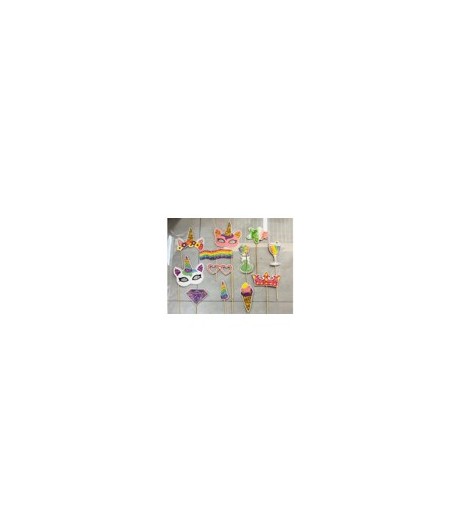 Set 12 Accesorii pentru Petrecere, Props pentru Photo Corner, Tema Aniversare Copii, Multi