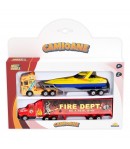 Set 2 camioane, Maxx Wheels, Rosu/Galben