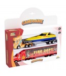 Set 2 camioane, Maxx Wheels, Rosu/Galben