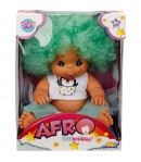 Papusa Bebelus, Dollz n More, Afro, 23 cm, Verde