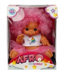 Papusa Bebelus, Dollz n More, Afro, 23 cm, Roz