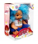 Papusa Bebelus, Dollz n More, Afro, 23 cm, Albastru
