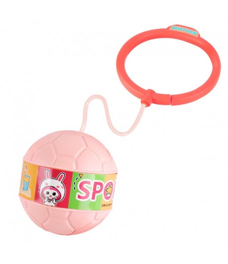 Minge pentru Sarit,  Tip Coarda Hula Hoop, Cerc 12 cm, Coarda 52 cm, Minge 12 x 11 cm, Functie Iluminat, 4-6 Ani, Plastic, Roz