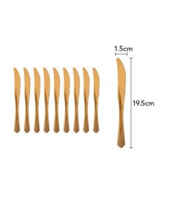 Set 10 Cutite de unica Folosinta, Floppy, Plastic 17x1.6 cm, bronz