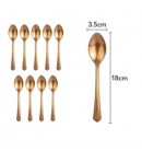 Set 10 Linguri de unica folosinta 15 x 3.3 cm, bronz