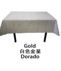 Fata de masa din folie metalica, alb+137*183cm