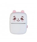 Set Mini Imprimanta Foto Portabila, Model Ursulet, Alb/Roz