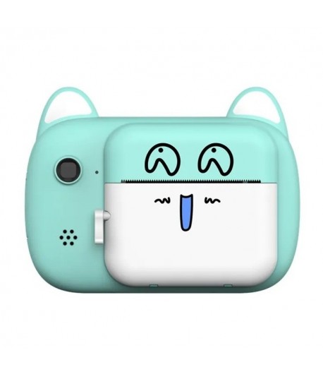 Set Camera Instantanee , Model Pisicia Emoji, Bleu