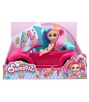 Set de joaca - Papusa Sweetyz si masina decapotabila, 23 cm, Multicolor