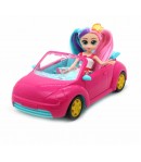 Set de joaca - Papusa Sweetyz si masina decapotabila, 23 cm, Multicolor