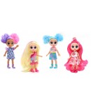 Papusa mini in con, Sweetyz, par albastru, 12 cm