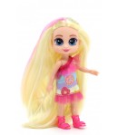 Papusa mini in con, Sweetyz, par blond, 12 cm