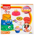 Set de modelare din plastilina, pentru cofetarie, Crafy, 17 piese, 200 g