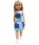 Papusa interactiva Ia-ma de mana si pasim impreuna, Rochita Albastra,  72 cm