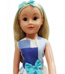 Papusa interactiva Ia-ma de mana si pasim impreuna, Rochita Albastra,  72 cm