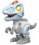 Jucarie de asamblat, Dinozaur cu lumini si sunete, T-rex, 16 x 14 x 7 cm
