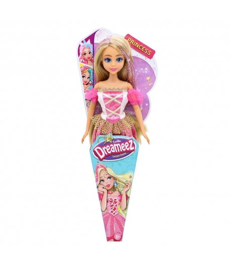 Papusa printesa cu par blond si rochie roz, Dreameez, 29 cm