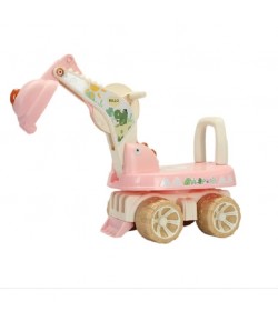 Excavator pentru Copii,  1-3 Ani, Greutate Portanta 30 kg, Muzica si Lumini, Rotatie 360 G