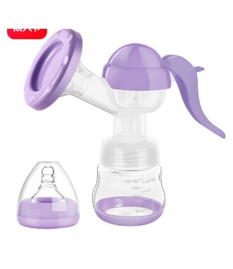 Pompa de San Manuala Multifunctionala, Portabila, cu Tetina pentru Biberon, Anti-Scurgere, Anti-Reflux, 17x18 cm, 150 mL, Silico