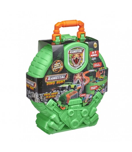 Set pista de joaca, Dinozaur cu masinuta - Teamsterz Dino Hunt, in cutie, 3+ ani, Multicolor