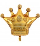 Balon din Folie Metalizata Figurina Cifra si Coroana, Tema Aniversare 100 cm, Albastru, Cifra 6