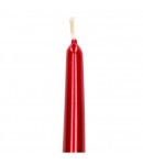Lumanare Decorativa, pentru Masa, 25 cm, din Parafina, fara Fum, Ardere 7.5h, Rosu