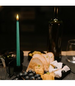 Lumanare Decorativa, pentru Masa, 25 cm, din Parafina, fara Fum, Ardere 7.5h, Verde