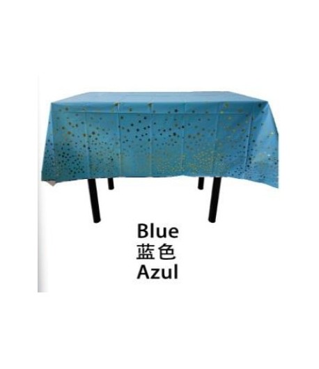 Fata de masa din folie metalica, albastru+137*274cm