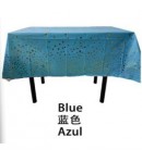 Fata de masa din folie metalica, albastru+137*274cm