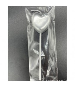 Lumanare inima argintiu