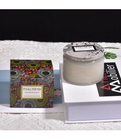 Lumanare Parfumata, Model Borcan, Alb, Aroma de Clopotei de vant