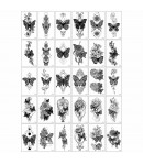 Set 30 tatuaje cu apa diverse modele, fluturi