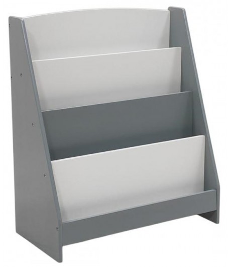 Raft depozitare carti, pentru camera copilului, gri, MDF, rezistent, 61 x 30 x 70 cm U-Grow