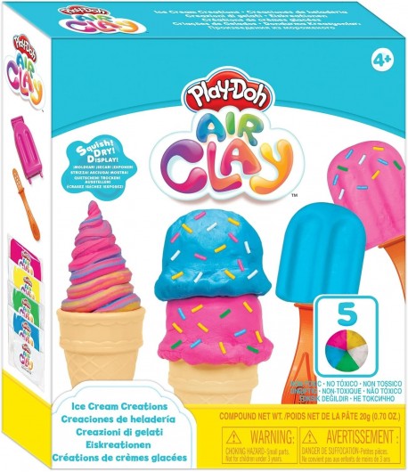 Air Clay Atelierul de Inghetata - Set Creativ pentru Confectionat Delicioase Desene si Figurine din Lut