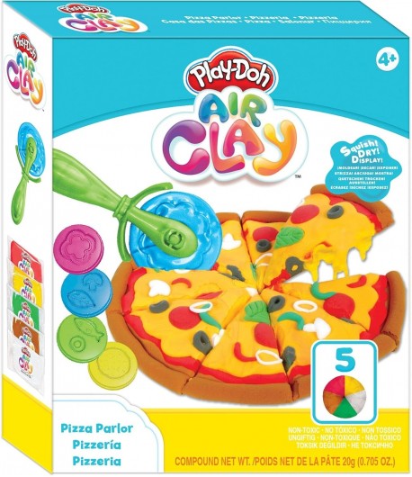 Air Clay Pizzerie - Set Creativ pentru Confectionat Pizze Colorate din Lut Air Dry
