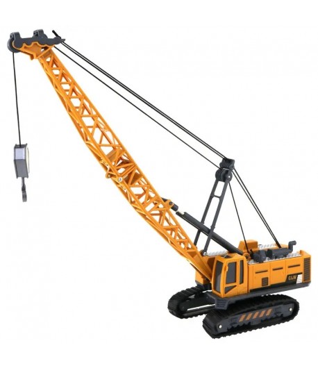 Macara de jucarie pentru copii, brat mobil, cu insertii metalice, scara 1:55, 27x12 cm, 3+ ani, Galben