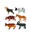 Set figurine animale de la ferma in punga mare, Crazoo, 6 buc