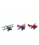 Avion vintage - die cast pull back 11cm - culori diferite