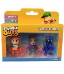 Set 3 mini figurine Stumble Guys 3D, Seria 3 - Pirate Seadog, Swamp Troll, Sereia