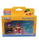 Set 3 mini figurine Stumble Guys 3D, Seria 3 - Pirate Seadog, Swamp Troll, Sereia