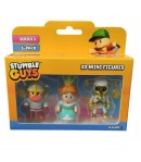 Set 3 mini figurine Stumble Guys 3D, Seria 3 - Pirate Seadog, Swamp Troll, Sereia