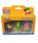 Set 3 mini figurine Stumble Guys 3D, Seria 3 - Pirate Seadog, Swamp Troll, Sereia
