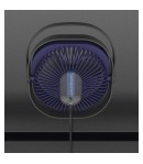 Mini ventilator pentru birou cu usb, rotire 360 grade, 3 viteze, 4000 mA, 13.5 x 12,8, Albastru