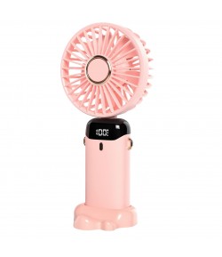 Ventilator Ultra Portabil cu Aromaterapie, 3 in 1, de Mana, de Birou, de Gat, Incarcare USB, Autonomie 12h, Pliabil, cu Ecran LC