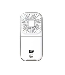 Ventilator Portabil 3 in 1, de Mana, de Gat, de Birou, 16.7 x 8 x 1.9 cm, Incarcare USB, Pliabil, Afisaj Digital, Suport Telefon