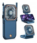 Ventilator Portabil 3 in 1, de Mana, de Gat, de Birou, 16.7 x 8 x 1.9 cm, Incarcare USB, Pliabil, Afisaj Digital, Suport Telefon