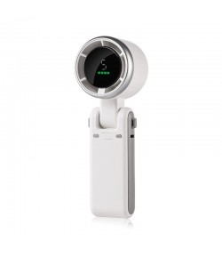 Mini Ventilator Portabil, 5 Trepte de Viteza, Afisaj Digital, Incarcare USB, 5V, 2A, 5.95 x 5.2 x 17.2 cm, Alb