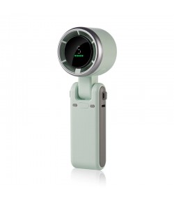 Mini Ventilator Portabil, 5 Trepte de Viteza, Afisaj Digital, Incarcare USB, 5V, 2A, 5.95 x 5.2 x 17.2 cm, Verde